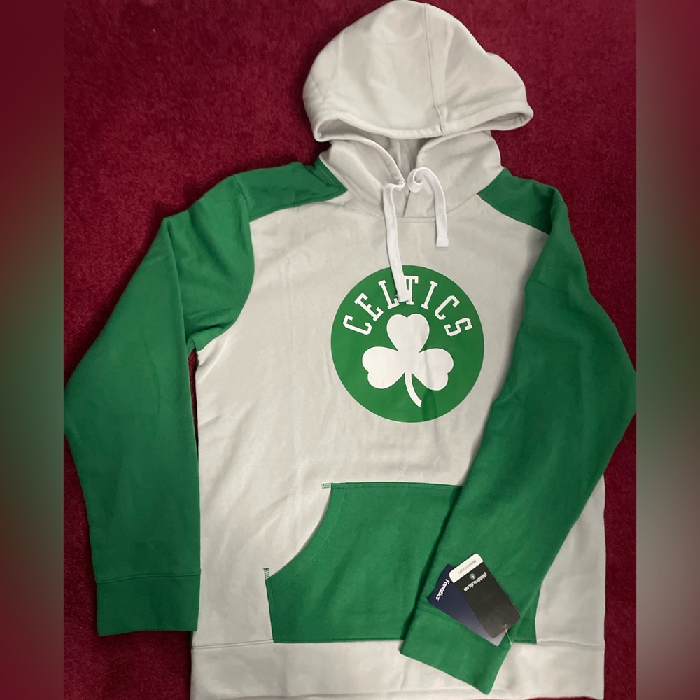 Celtics Fanatics Branded Primary Arctic Pullover Hoodie - Kelly Green/Silver